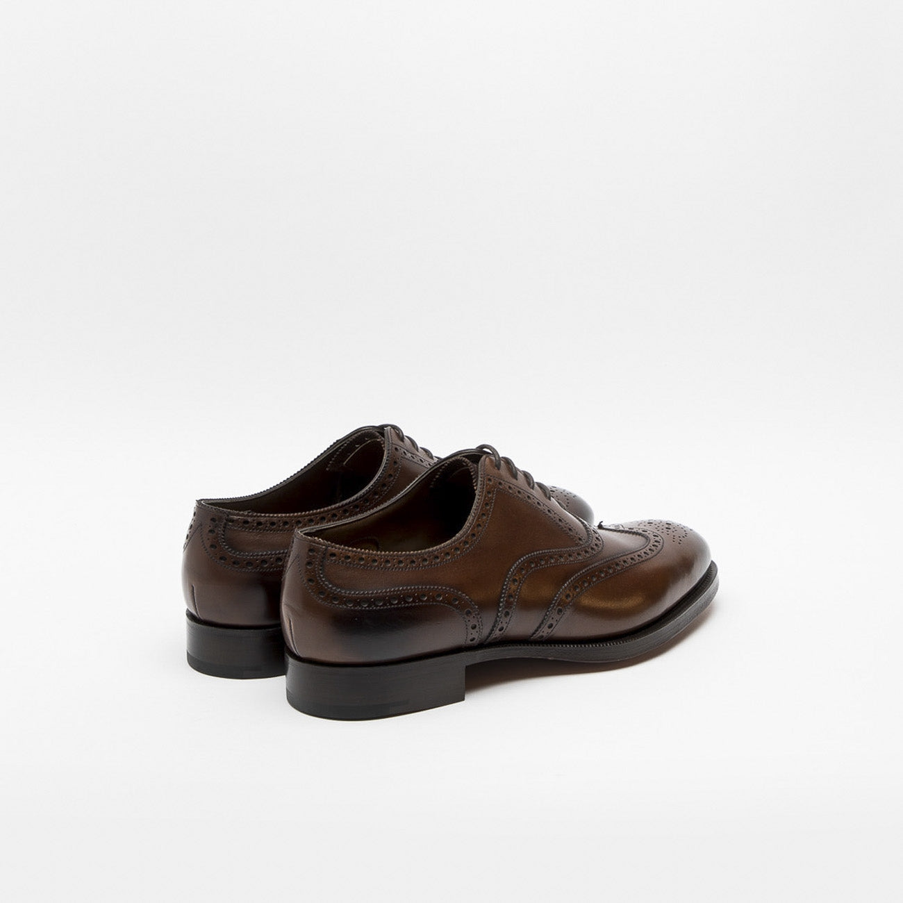 Scarpa stringata Edward Green Malvern in pelle dark oak antique chiaro