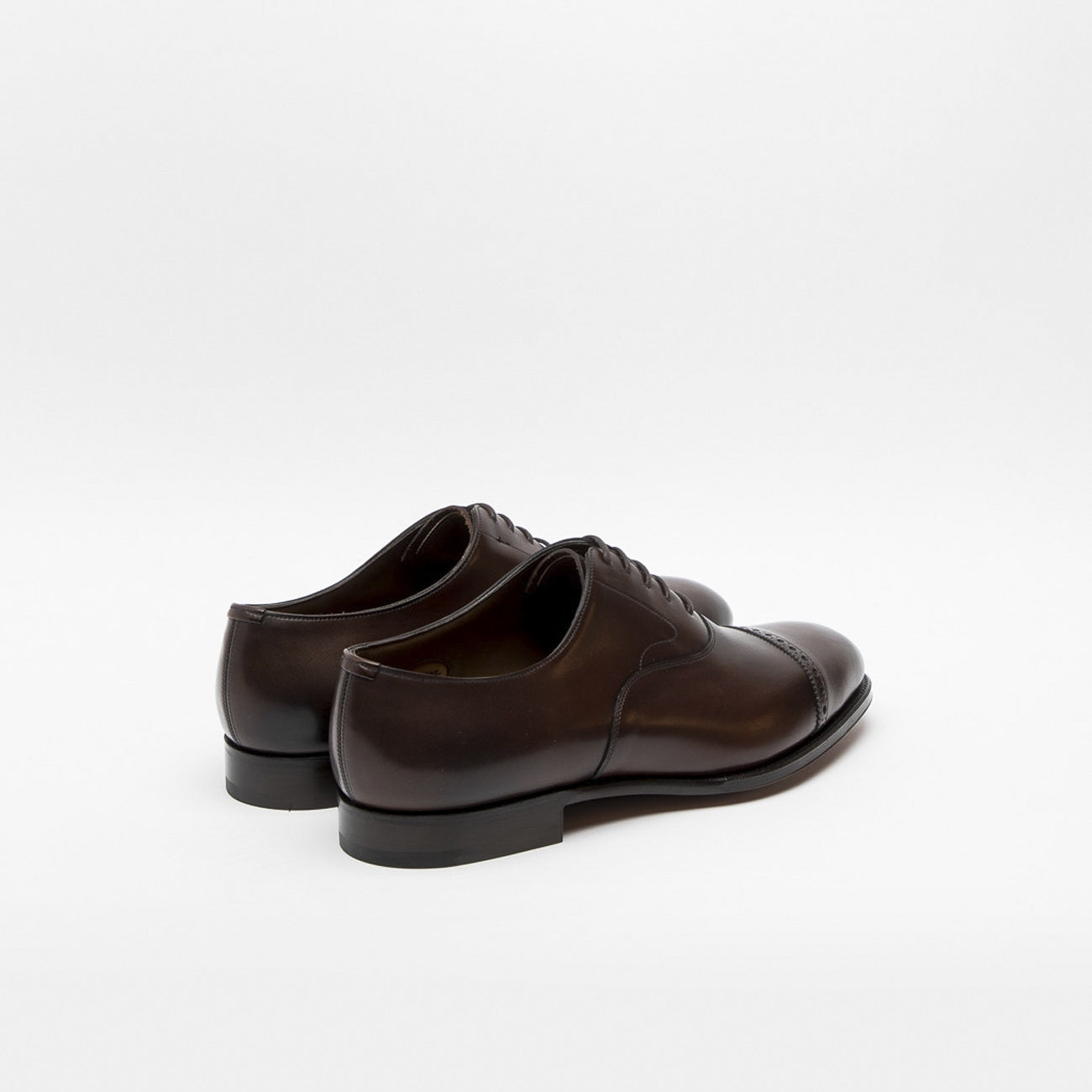 Scarpa stringata Edward Green Berkeley in pelle dark oak antique