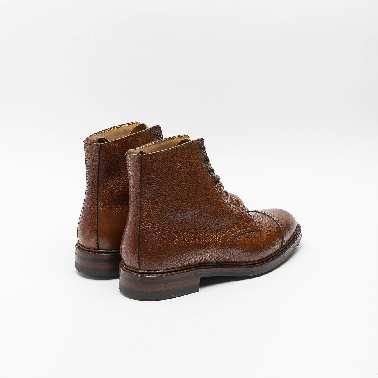 Polacco stringato Crockett & Jones Coniston in pelle tan scotch country grain