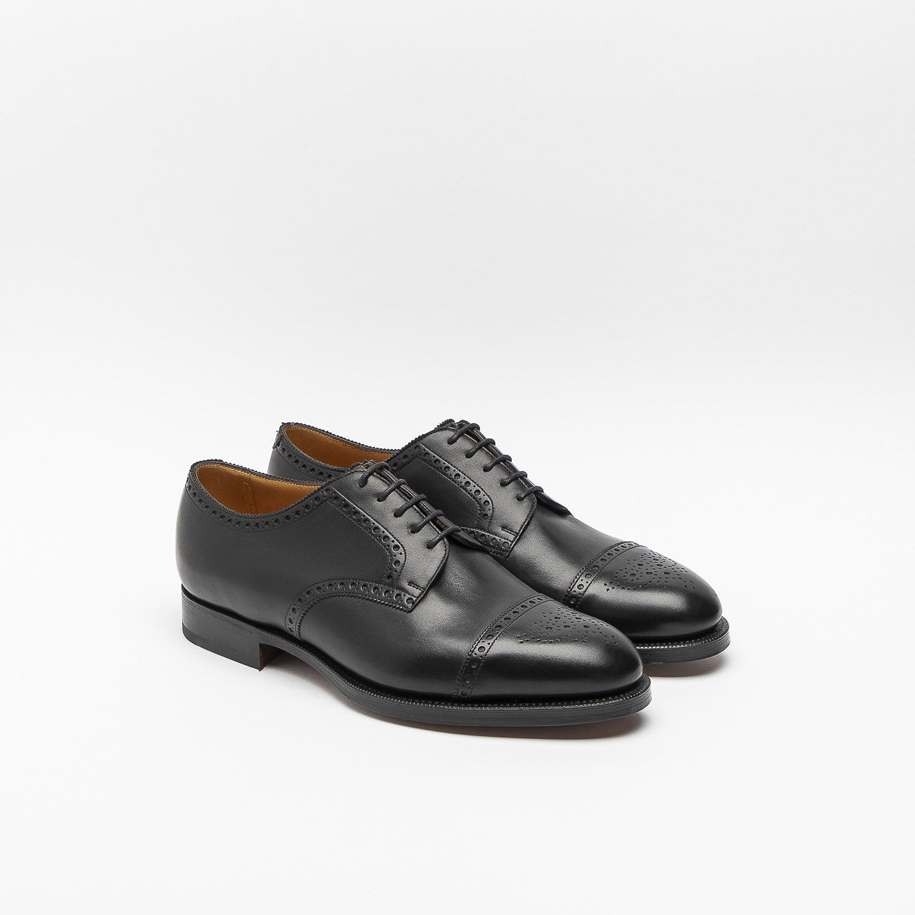 Scarpa stringata Edward Green Cardiff in pelle nera