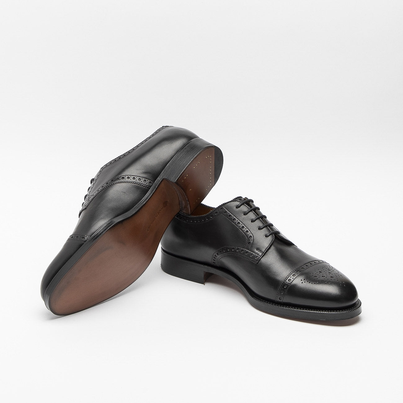 Scarpa stringata Edward Green Cardiff in pelle nera