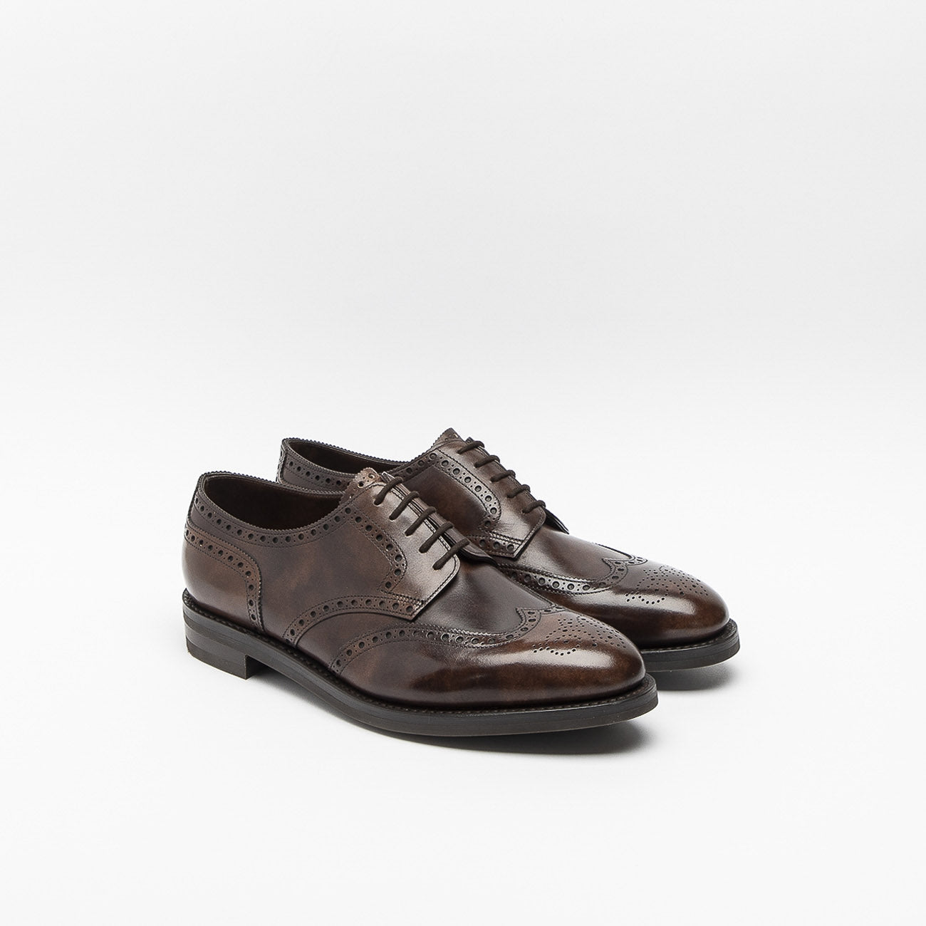 Scarpa stringata John Lobb Hayle in pelle misty calf testa di moro