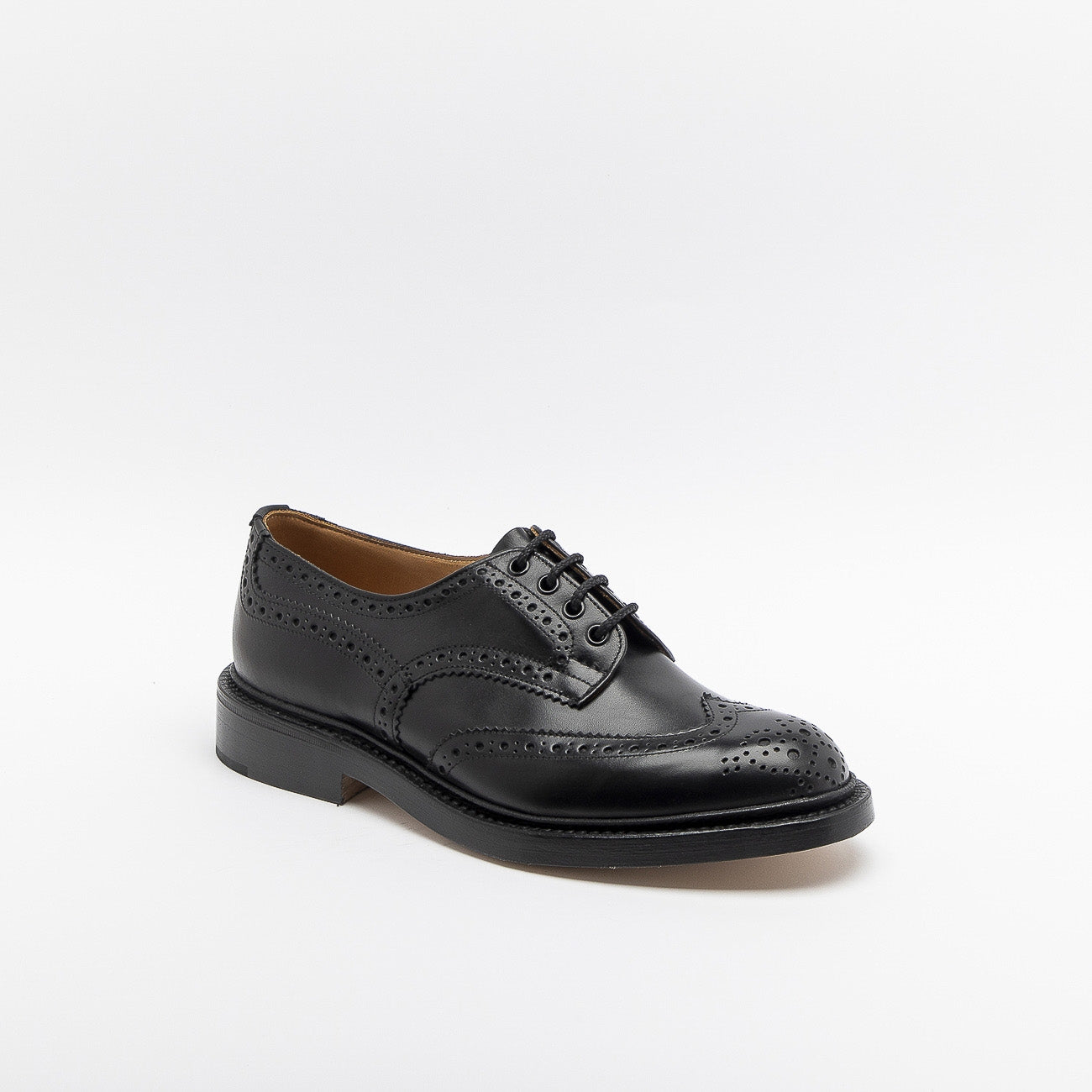 Scarpa stringata Tricker's Bourton in pelle nera