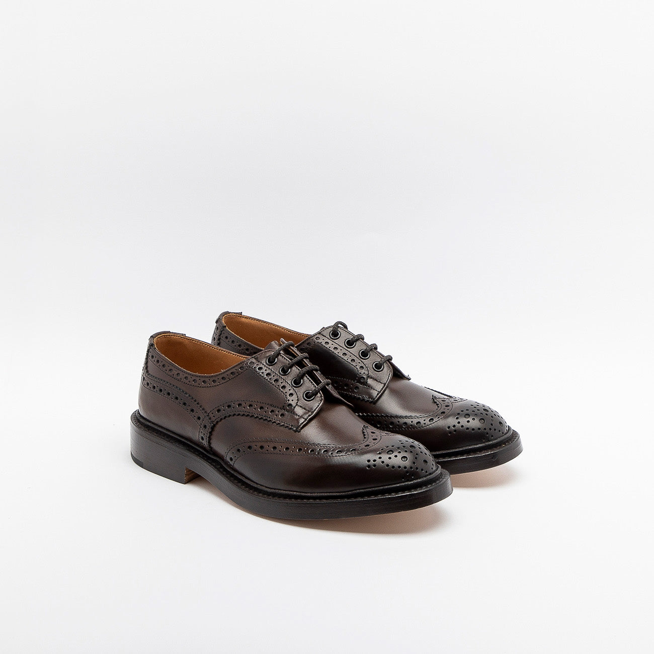 Scarpa stringata Tricker's Bourton in pelle burnished espresso