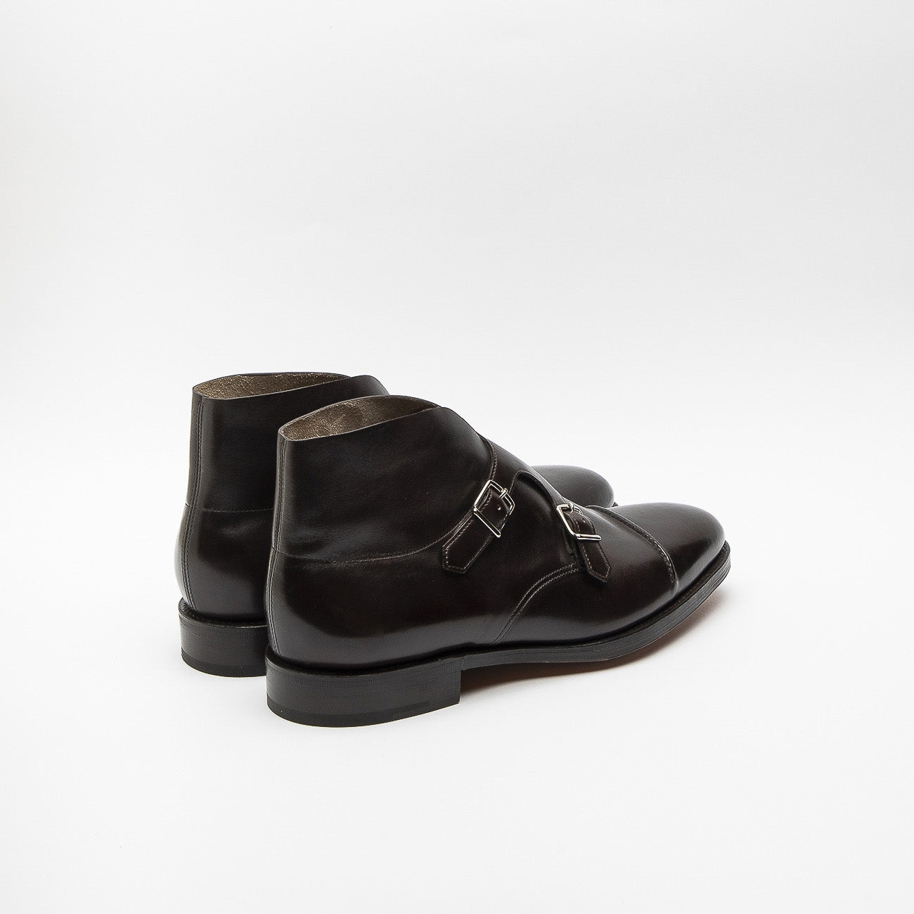 Polacco John Lobb William II in pelle marrone con fibbie