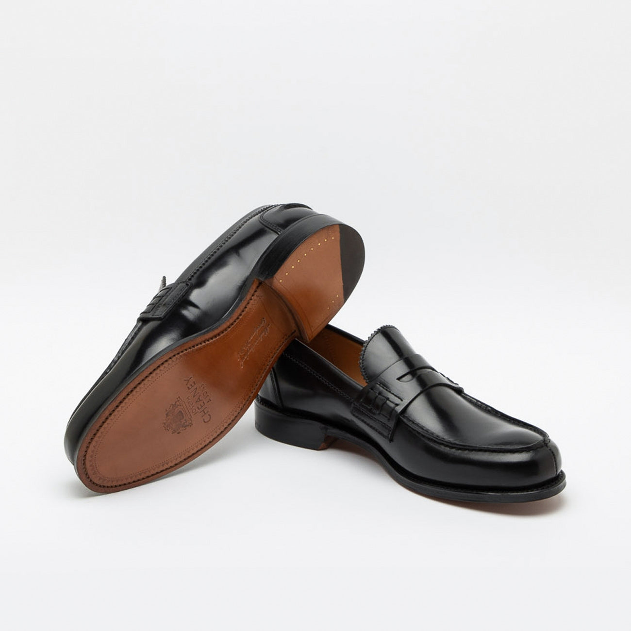 Mocassino Cheaney Joseph & Sons Dorking II in pelle nera