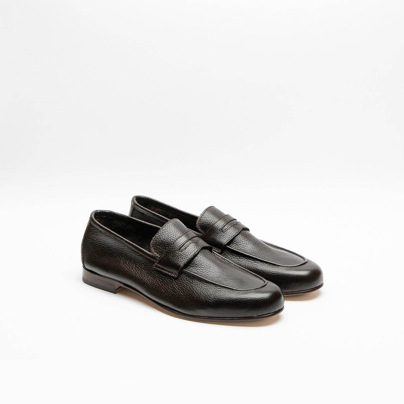 Mocassino Il Mocassino Tasca BL in pelle martellata marrone