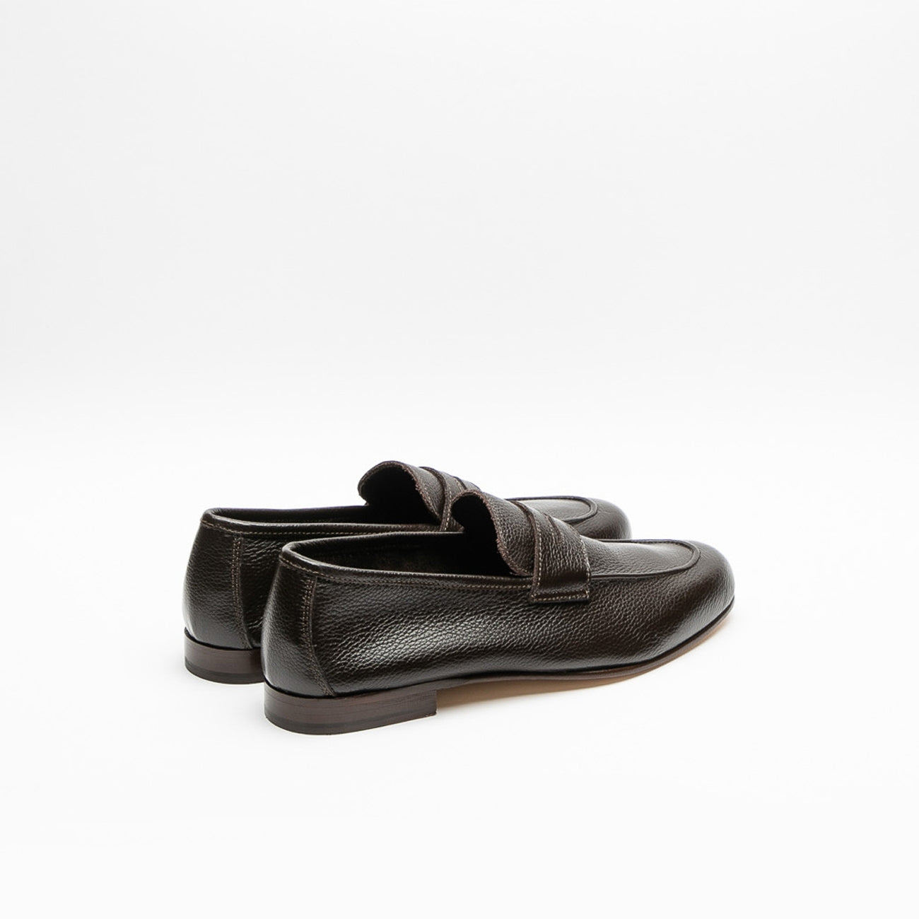 Mocassino Il Mocassino Tasca BL in pelle martellata marrone