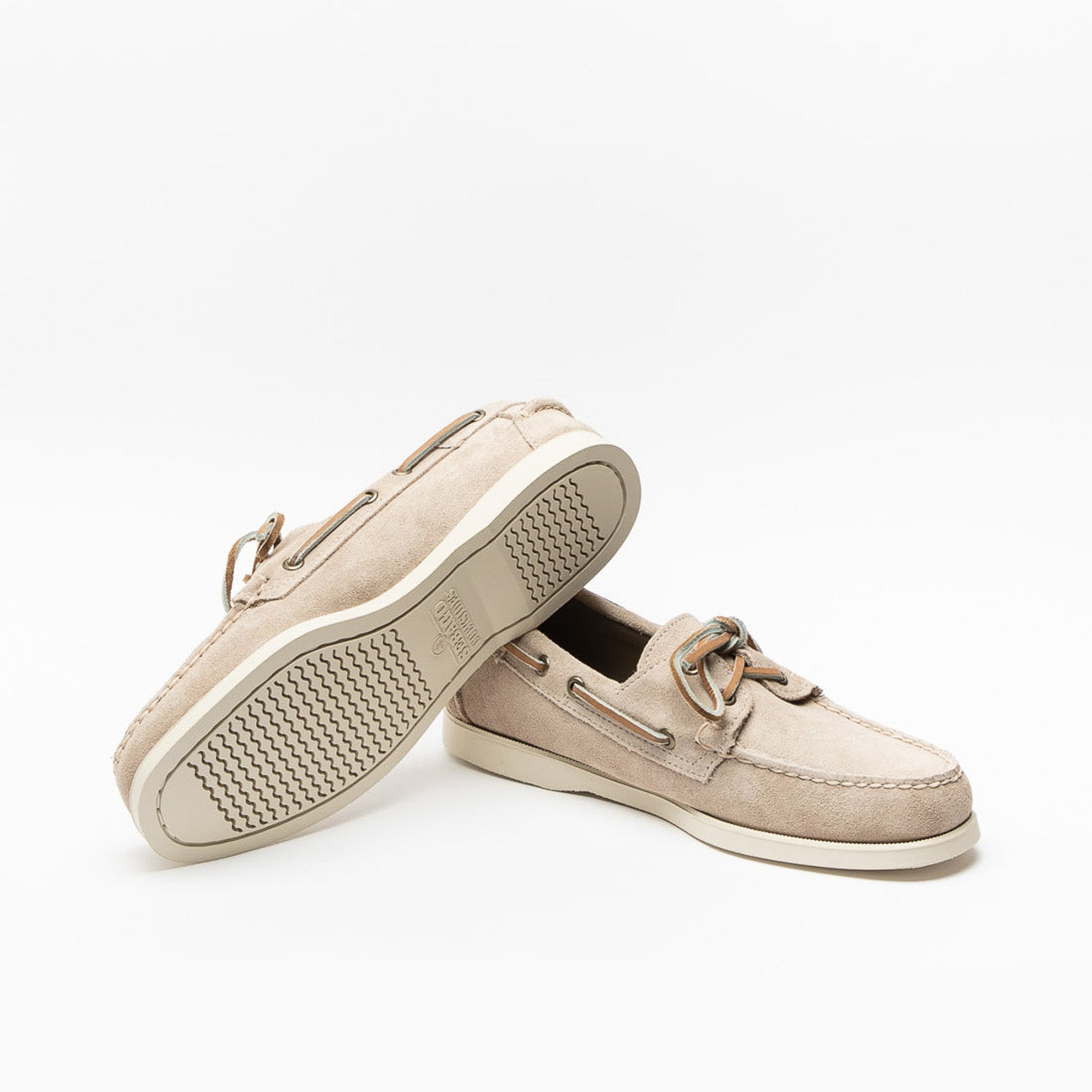 Mocassino Sebago Docksides Portland in camoscio sabbia