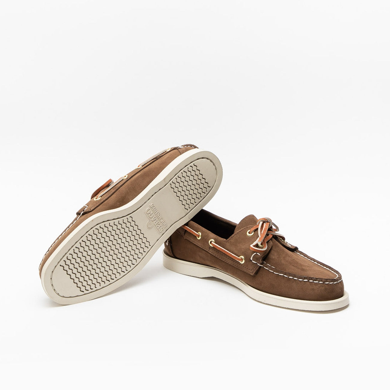 Mocassino Sebago Docksides Portland in nabuk marrone