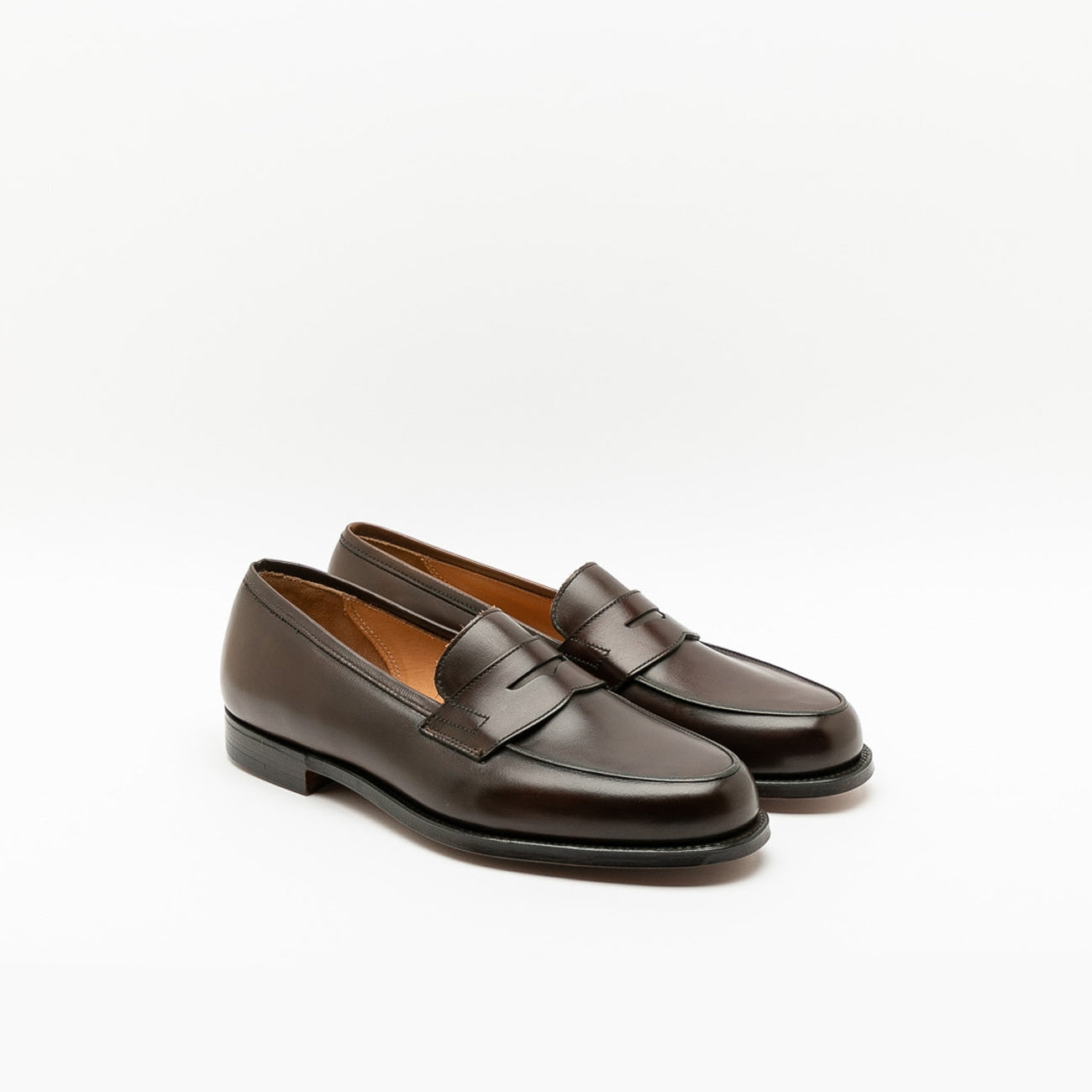 Mocassino Crockett & Jones Grantham in pelle burnished testa di moro