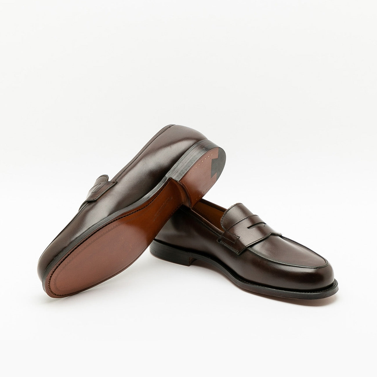 Mocassino Crockett & Jones Grantham in pelle burnished testa di moro