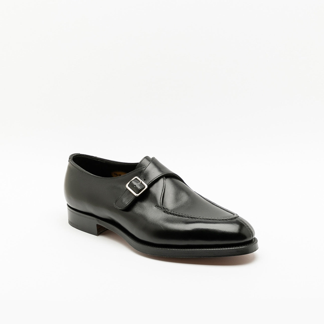 Scarpa con fibbia Edward Green Clapham in pelle nera