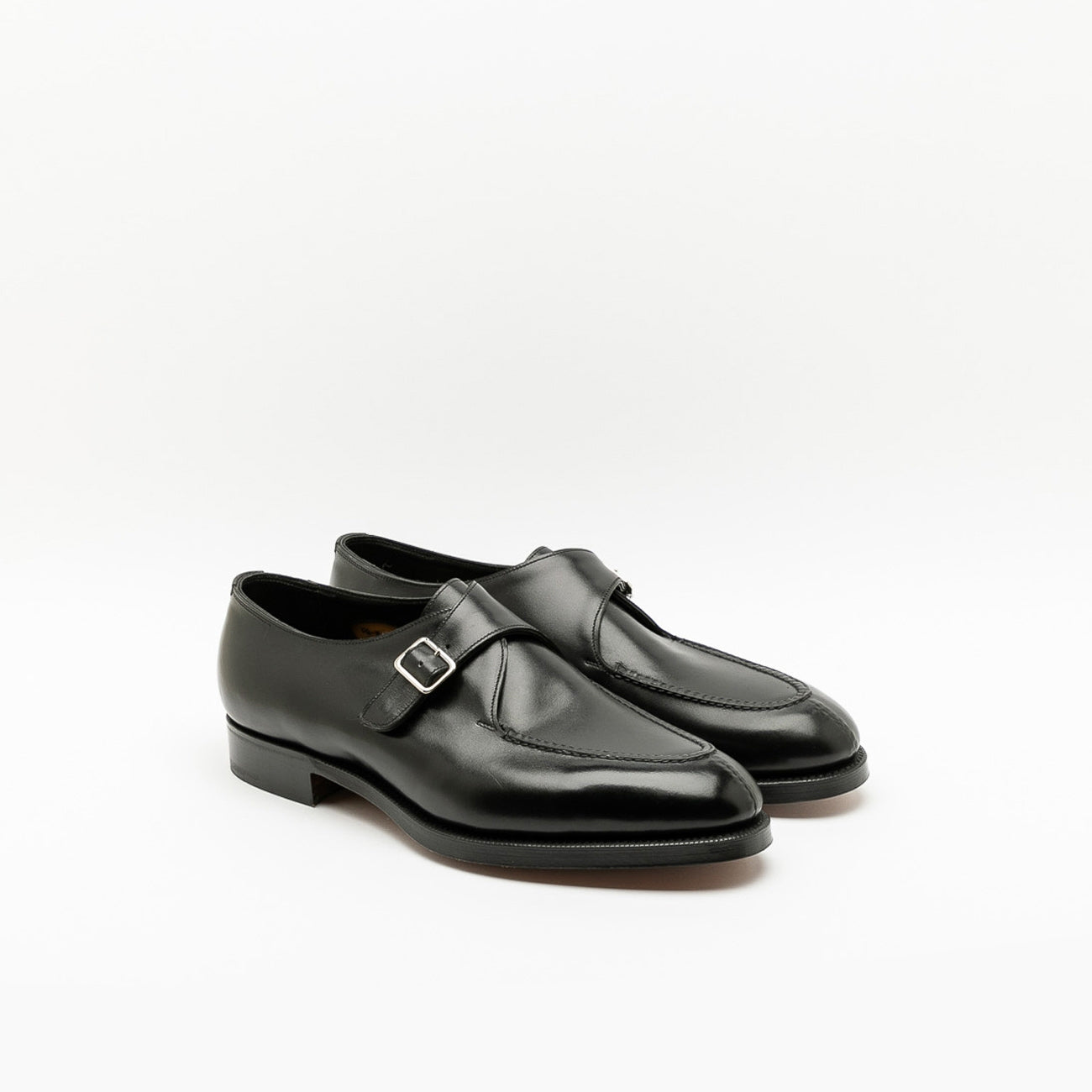 Scarpa con fibbia Edward Green Clapham in pelle nera