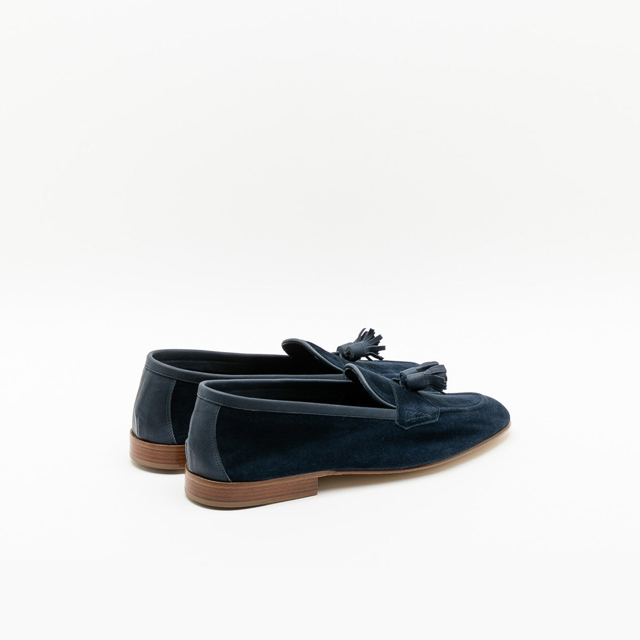 Mocassino Edward Green Portland in camoscio blu