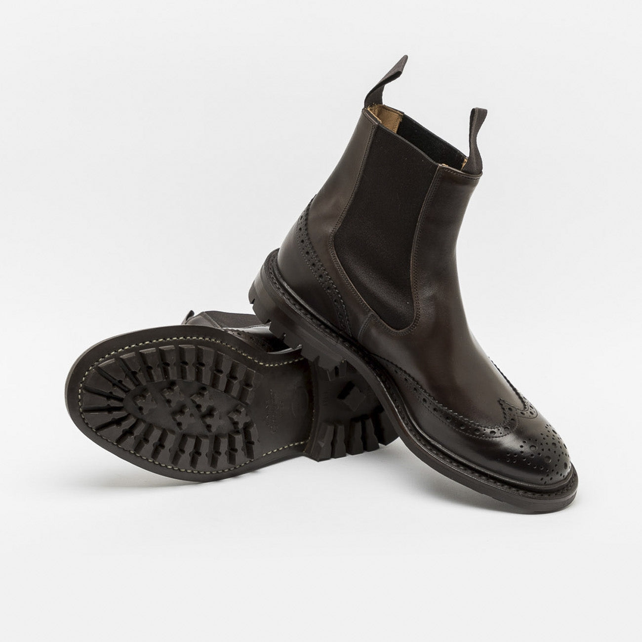 Stivaletto Tricker's Henry in pelle burnished espresso