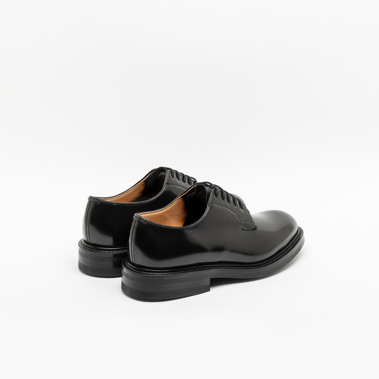 Stringata Church's Shannon LW in pelle spazzolata nera