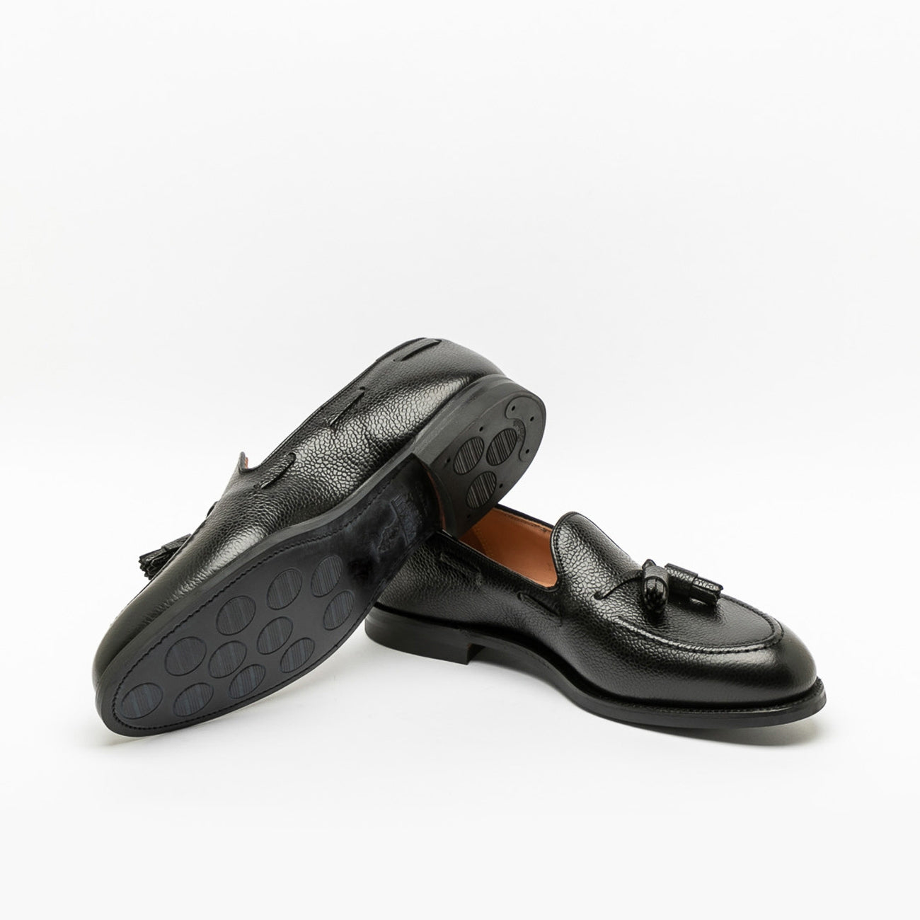 Mocassino Crockett & Jones Cavendish in pelle martellata nera
