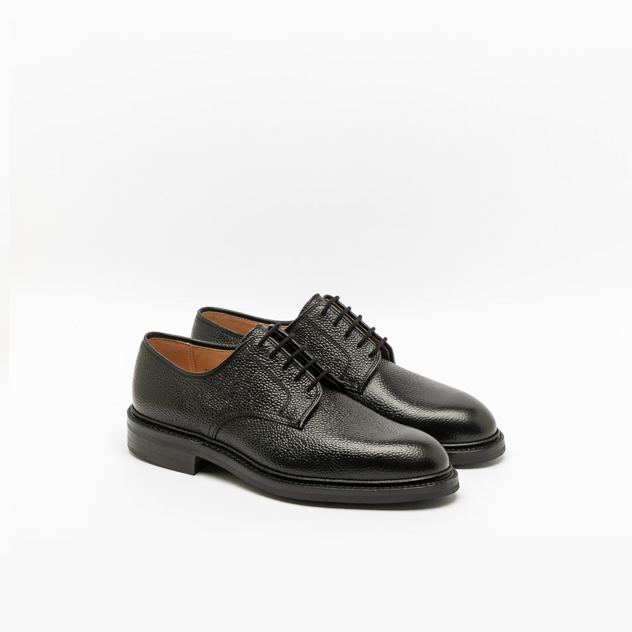 Scarpa stringata Crockett & Jones Grasmere in pelle martellata nera