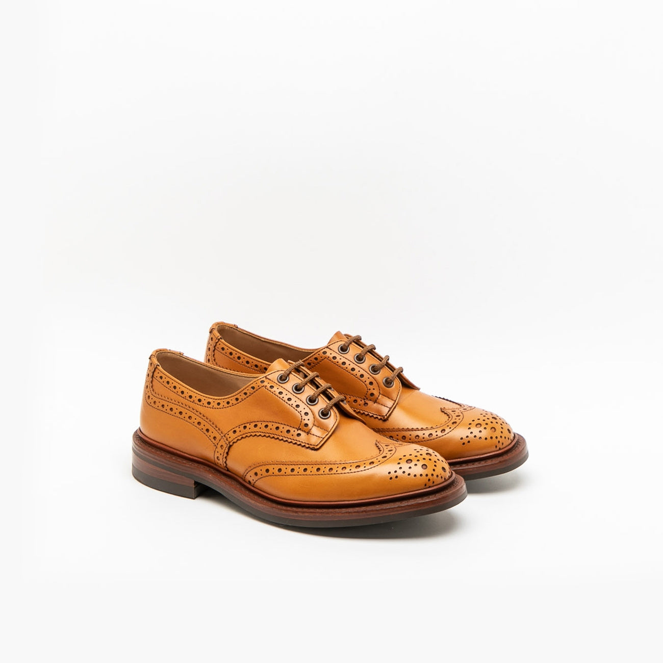 Scarpa stringata Tricker's Bourton in pelle acorn antique