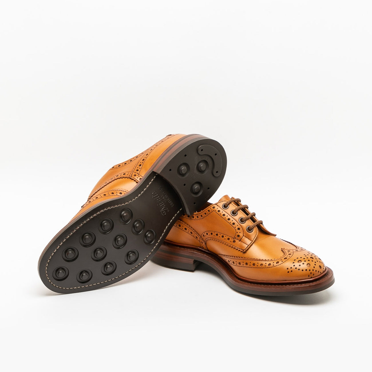 Scarpa stringata Tricker's Bourton in pelle acorn antique