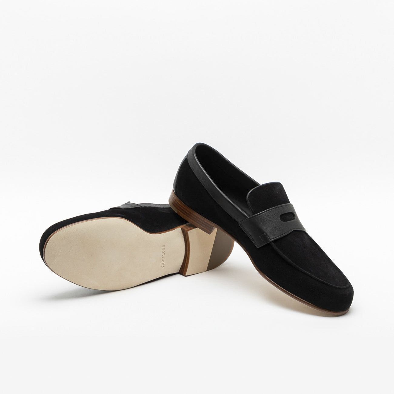 Mocassino John Lobb Hendra in camoscio nero