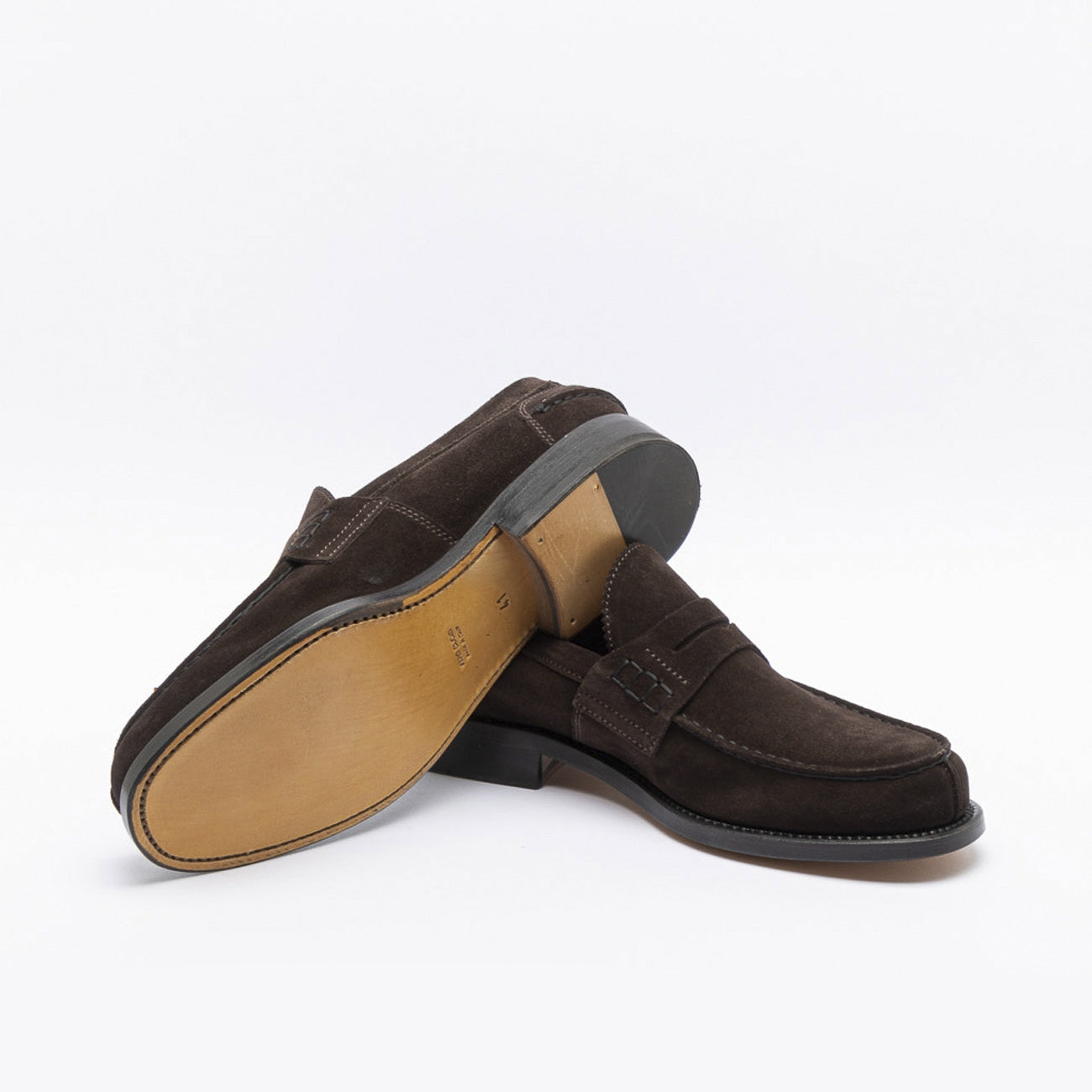 Mocassino Borghini 750 in camoscio testa di moro