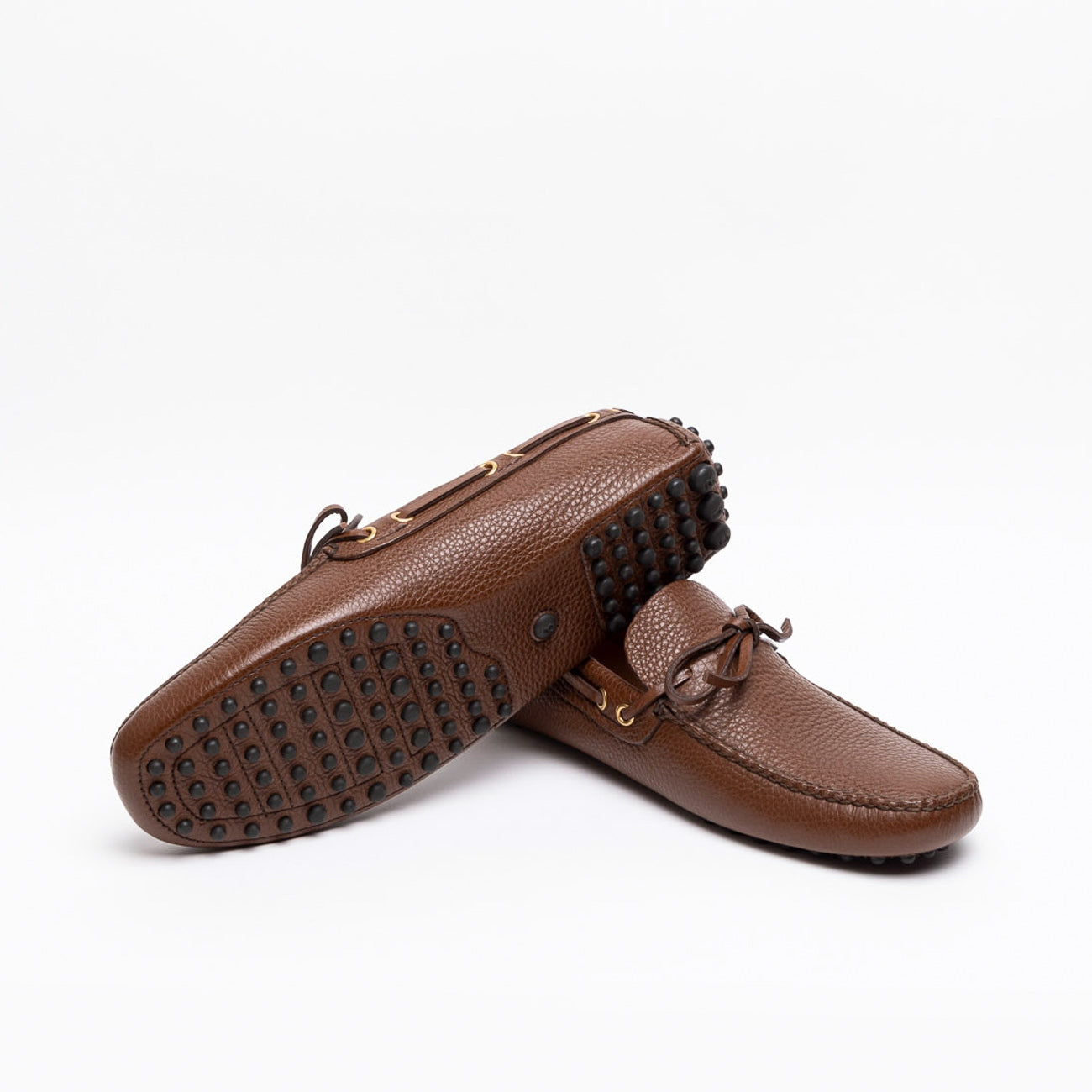 Mocassino Car Shoe Driving KUD006 in pelle daino sigaro