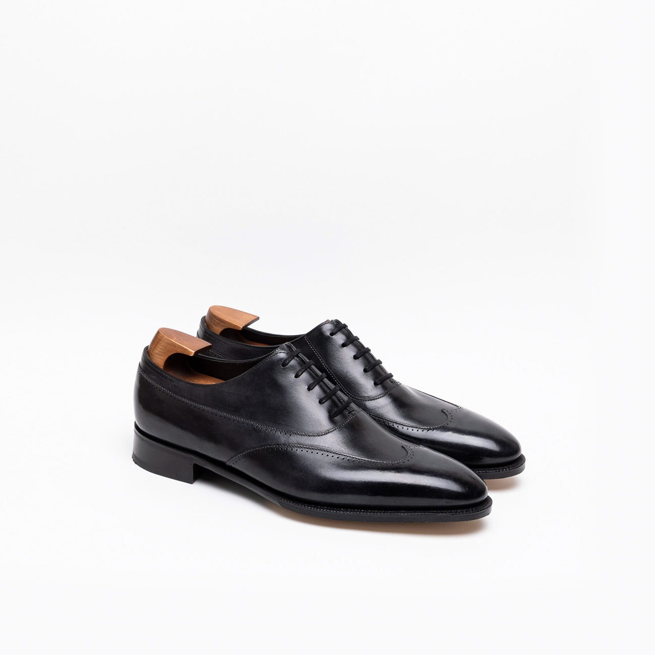 Scarpa stringata John Lobb Strand in pelle museum nera