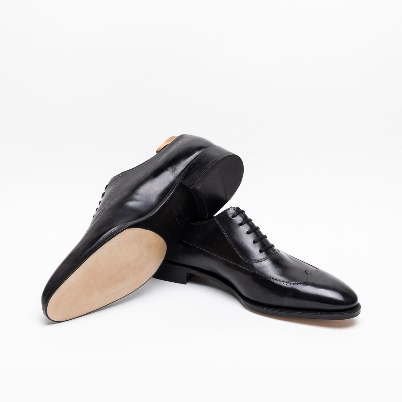 Scarpa stringata John Lobb Strand in pelle museum nera