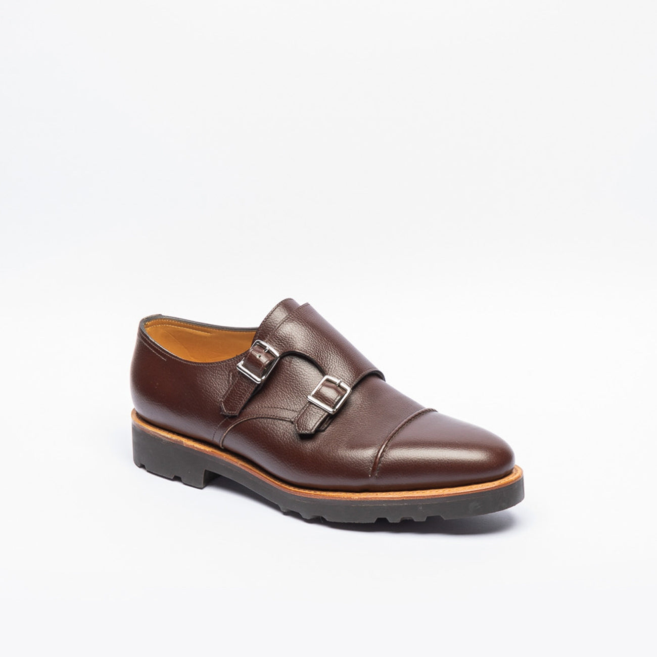 Doppia fibbia John Lobb William II in pelle marrone