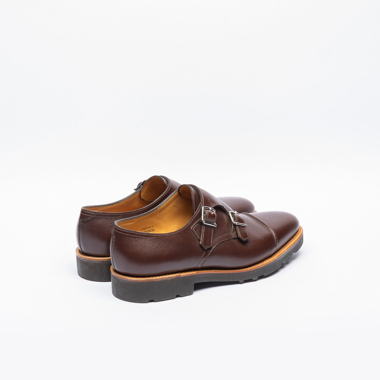 Doppia fibbia John Lobb William II in pelle marrone