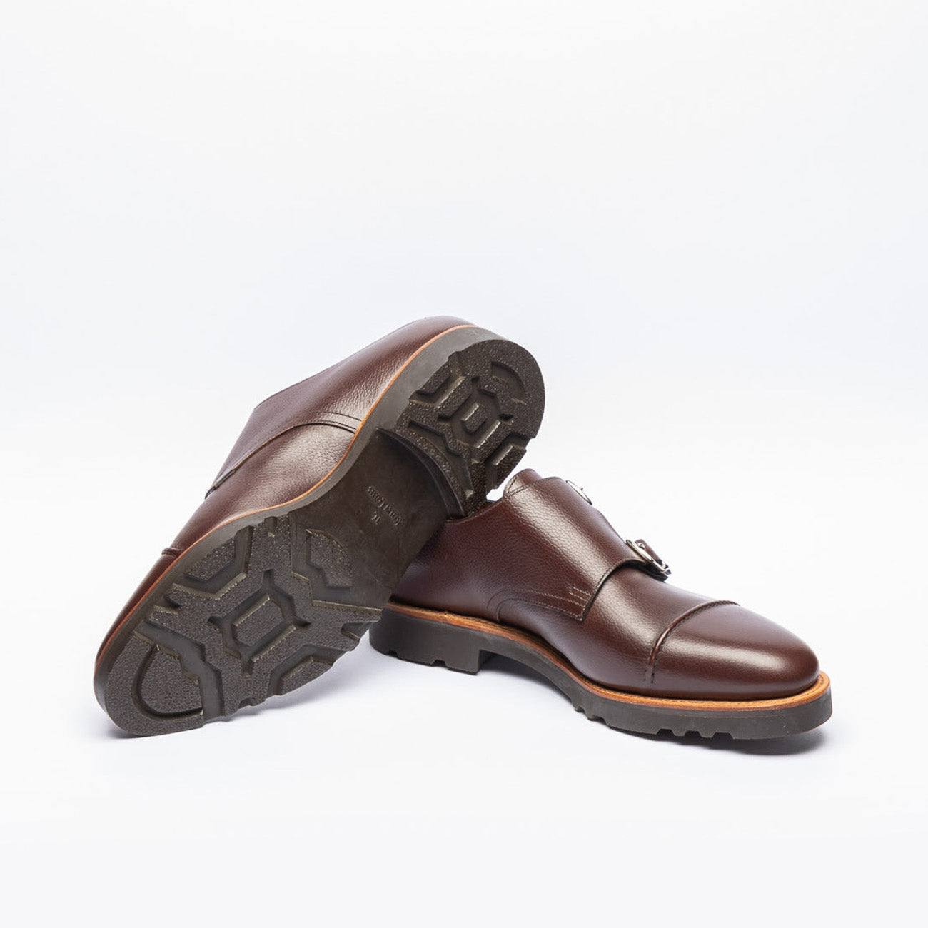 Doppia fibbia John Lobb William II in pelle marrone