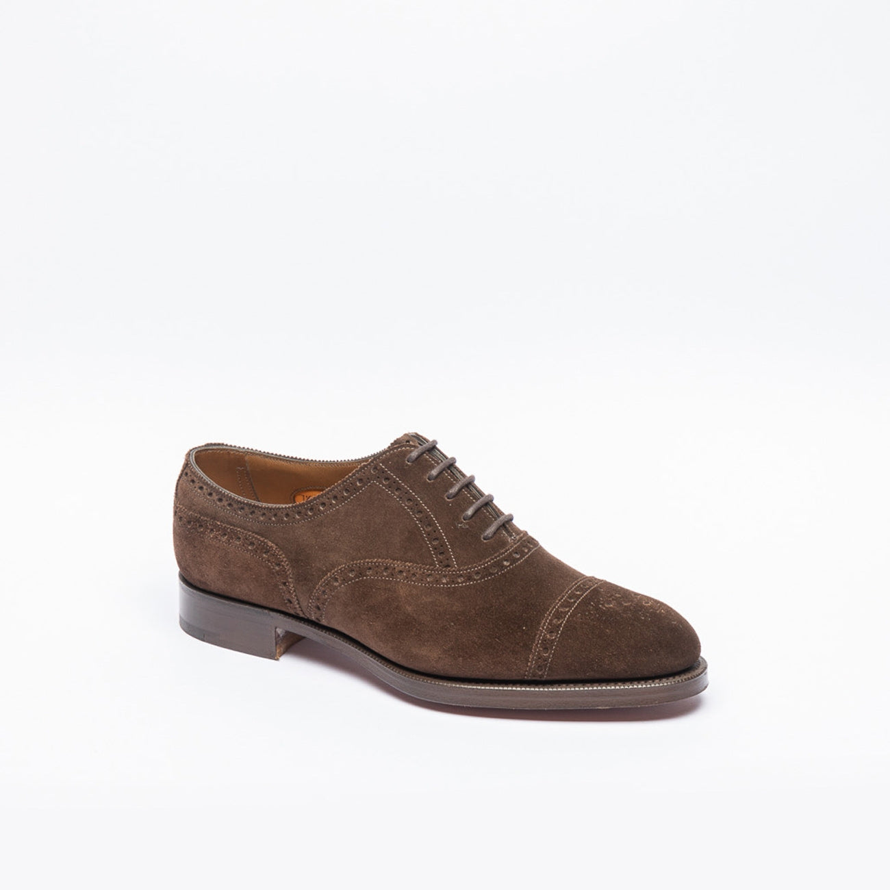 Stringata oxford Edward Green Cadogan in camoscio marrone