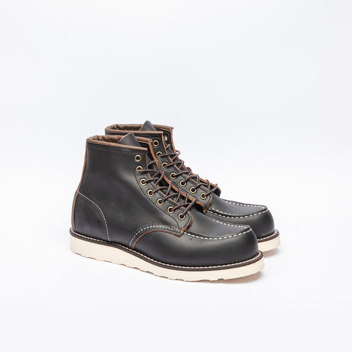 Polacco Red Wing Moc Toe in pelle nera/marrone