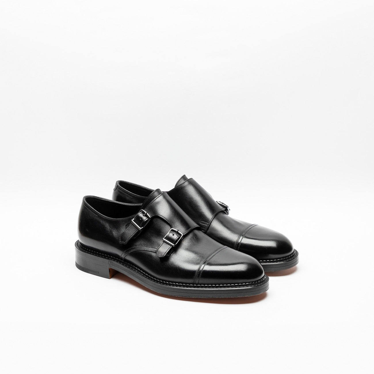 Doppia fibbia John Lobb William New Standard in pelle nera