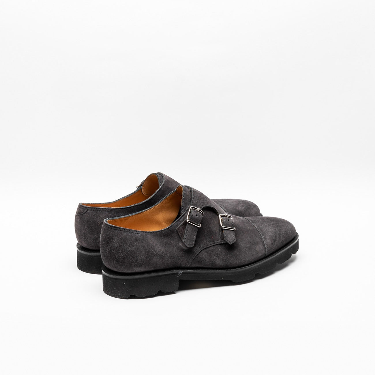 Scarpa con fibbia John Lobb William walking in camoscio antracite