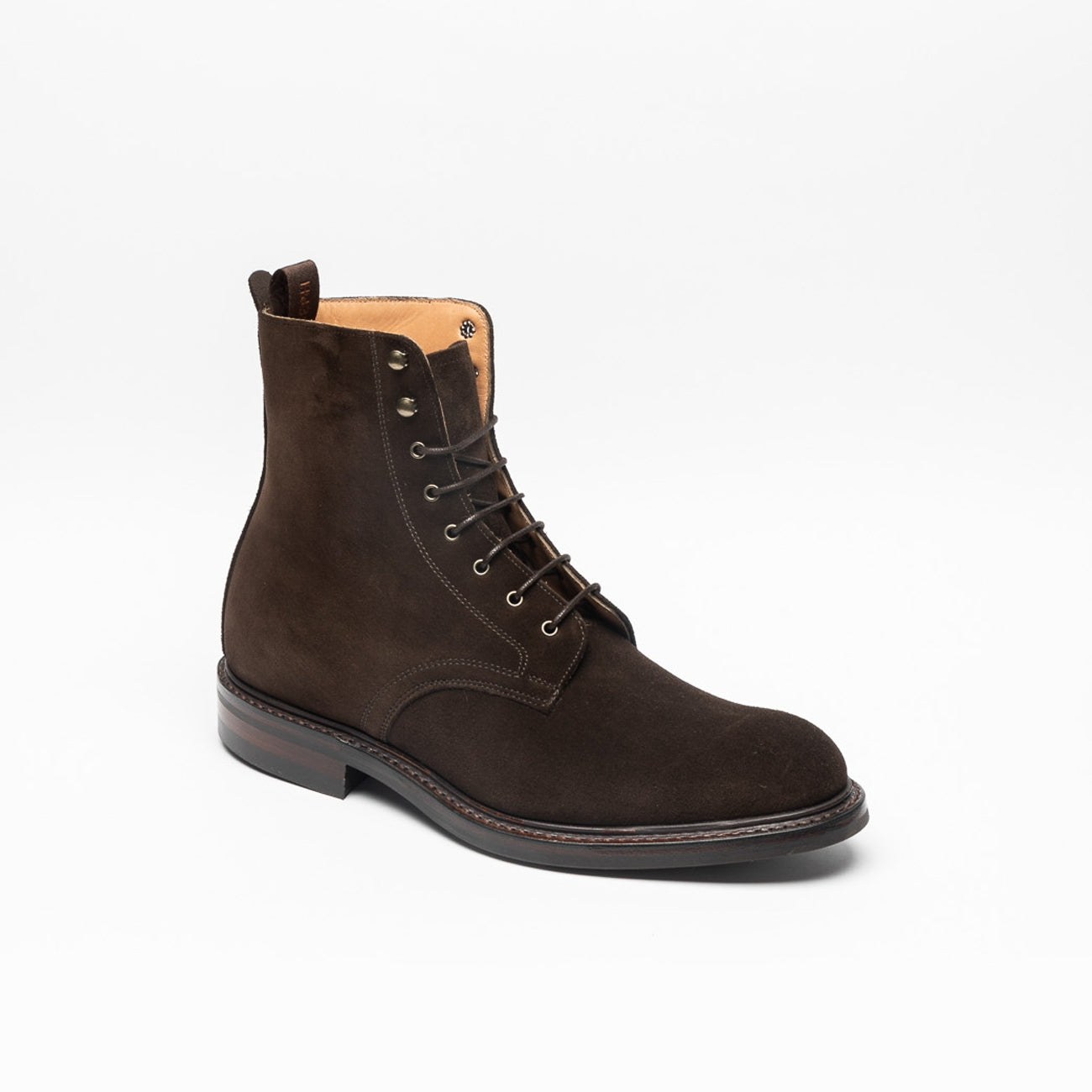 Polacco Stringato Cheaney Leonard in camoscio marrone