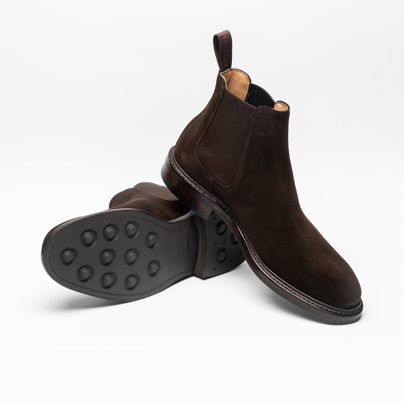 Polacco chelsea Cheaney Joseph & Sons Godfrey in camoscio marrone