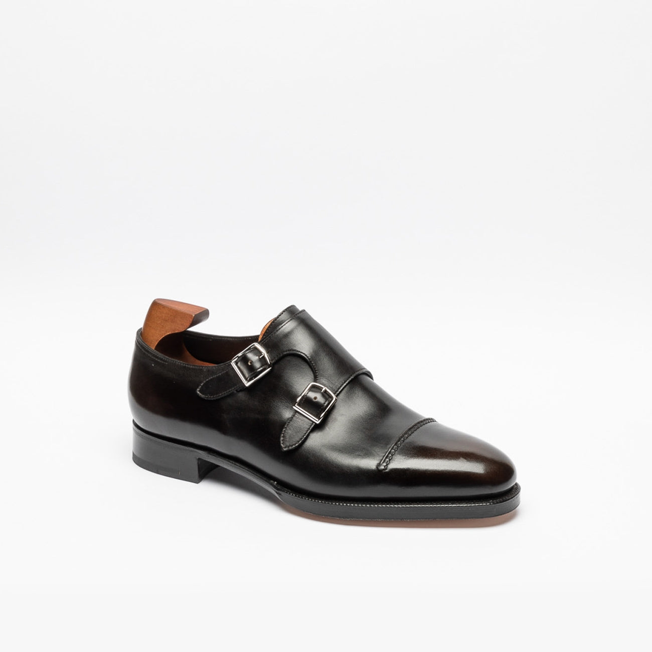 Scarpa doppia fibbia John Lobb William 75 in pelle marrone