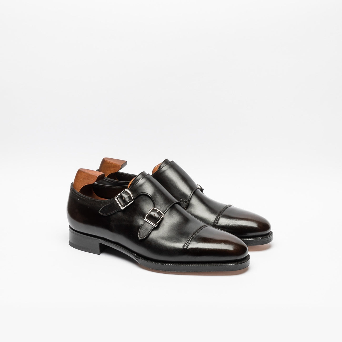 Scarpa doppia fibbia John Lobb William 75 in pelle marrone