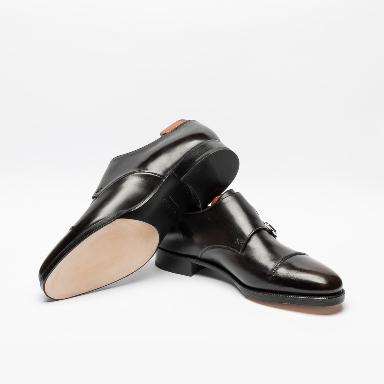 Scarpa doppia fibbia John Lobb William 75 in pelle marrone