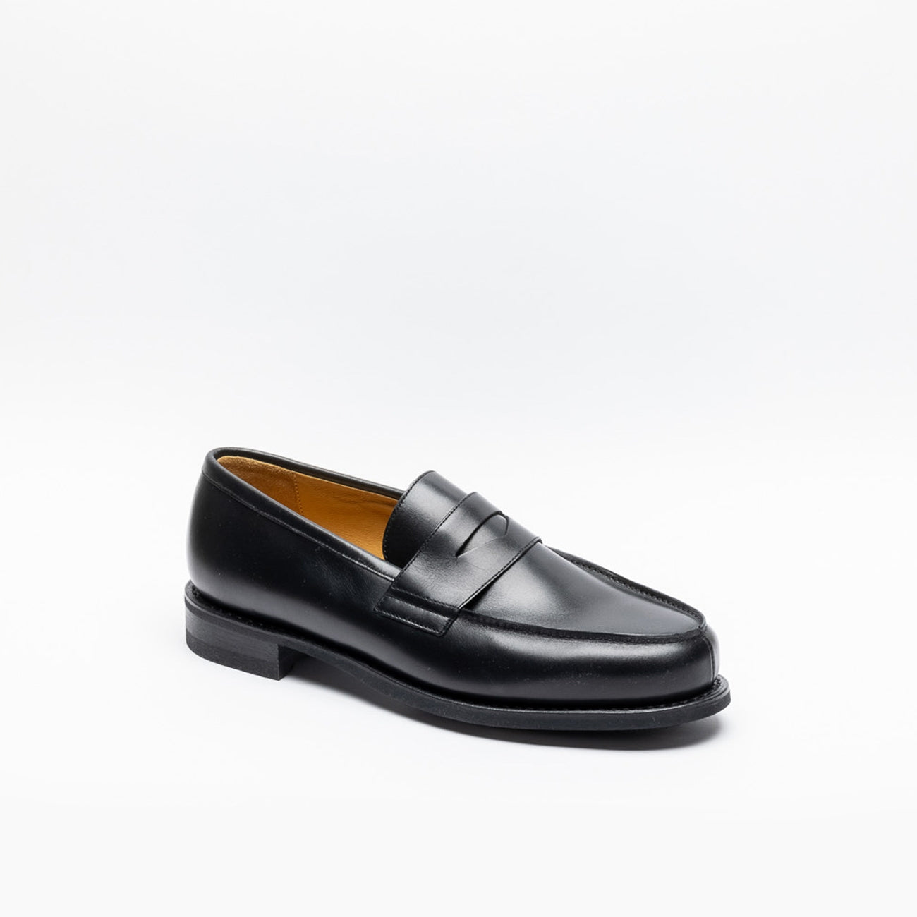 Paraboot Adonis penny loafer moccasin in black leather