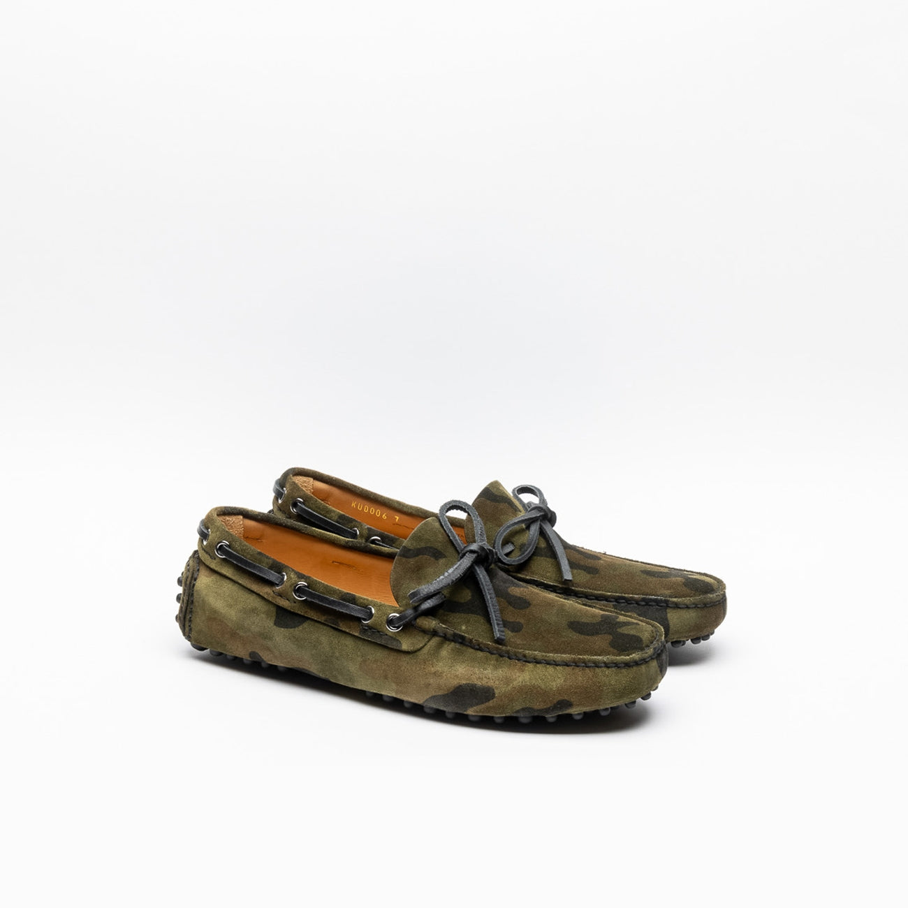 Mocassino Car Shoe Driving KUD006 in camoscio mimetico