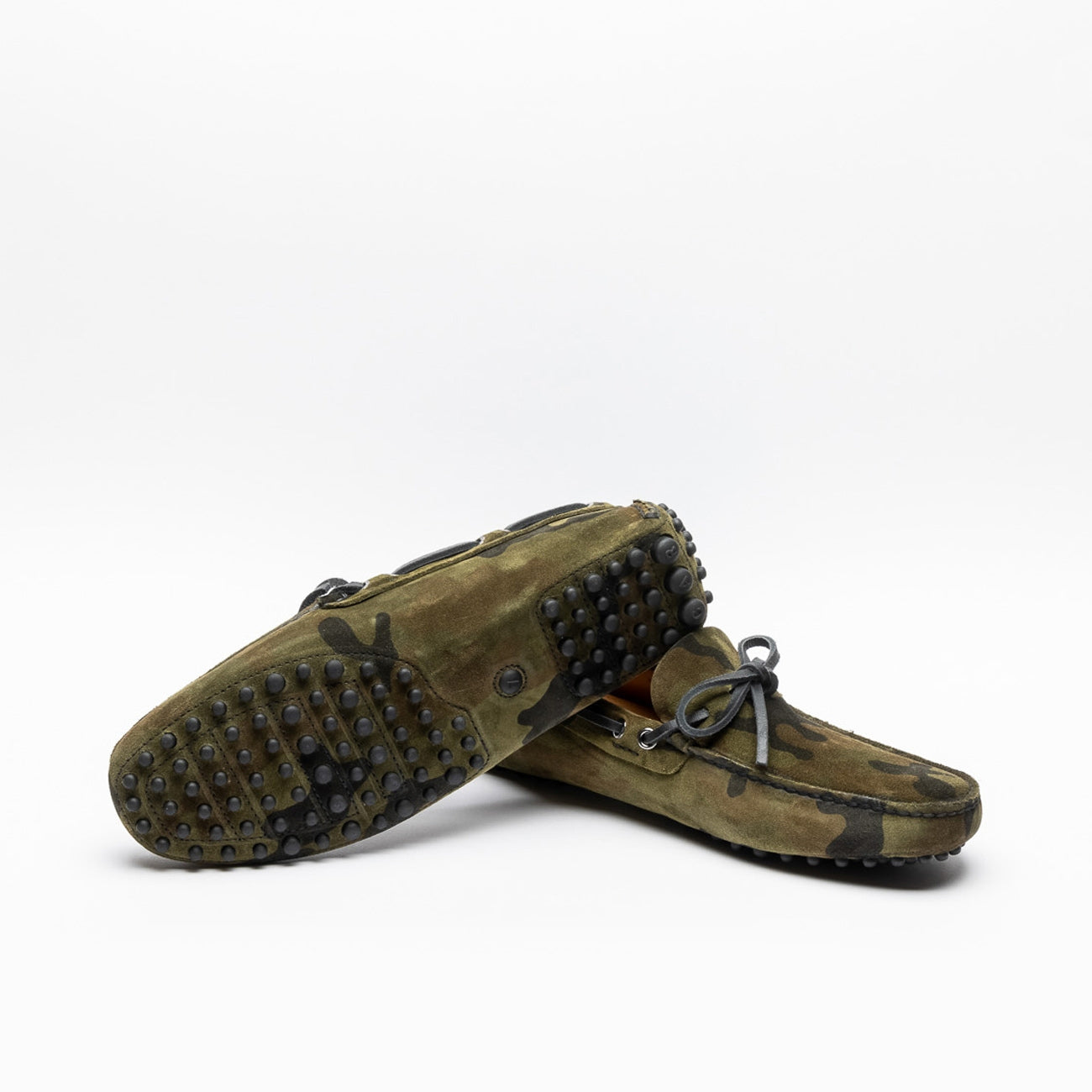 Mocassino Car Shoe Driving KUD006 in camoscio mimetico