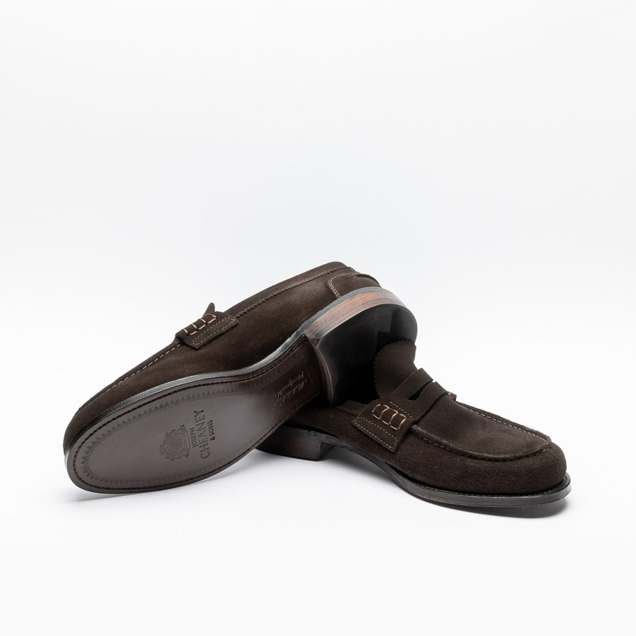 Mocassino Cheaney Joseph & Sons Dover EF camoscio cioccolato