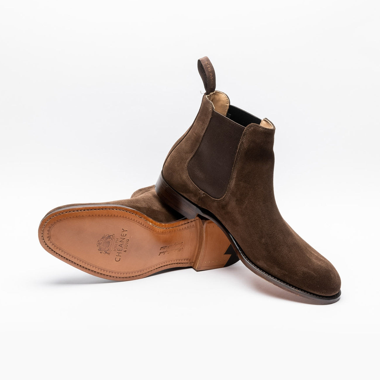 Polacco chelsea Cheaney Godfrey in camoscio marrone cioccolato