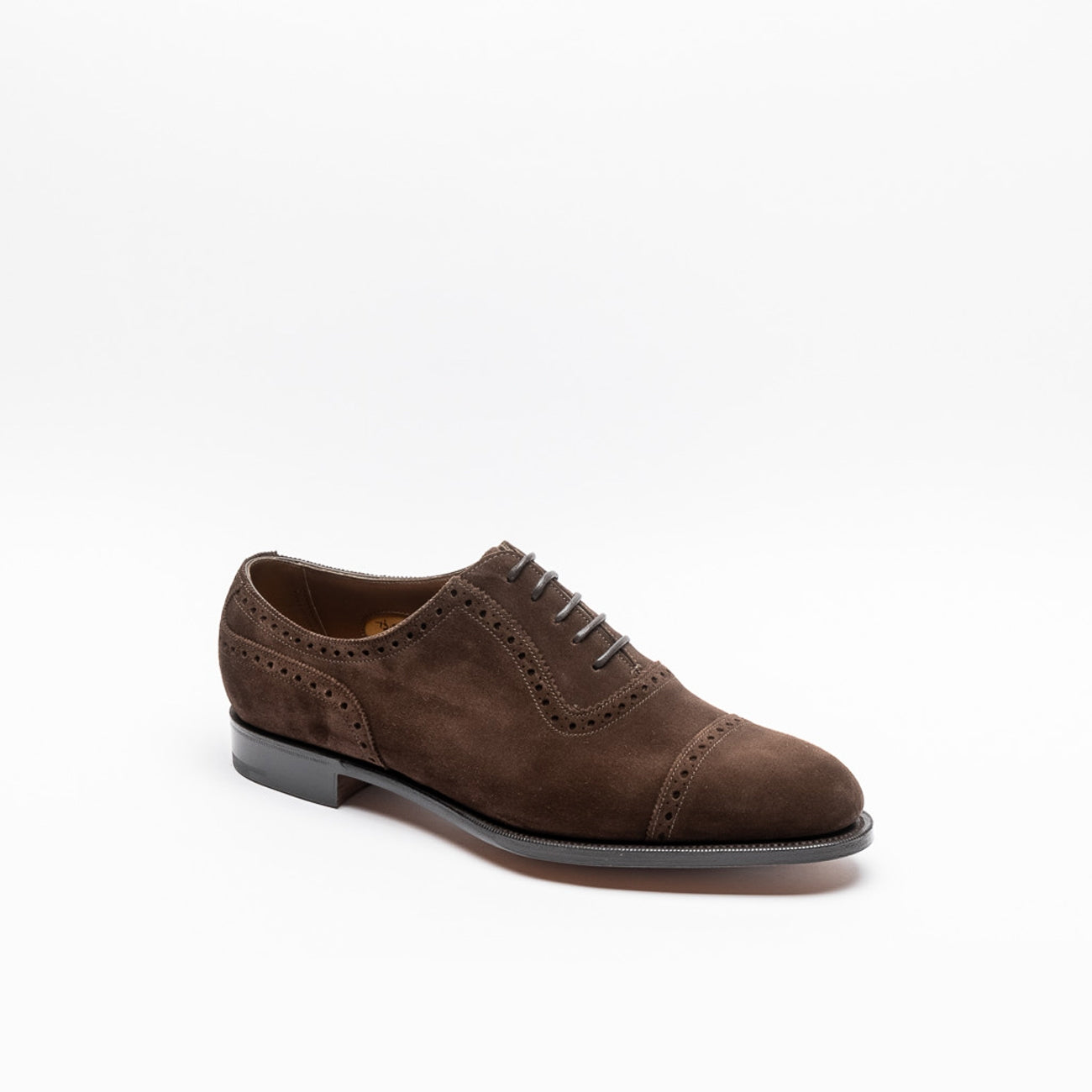 Stringata oxford Edward Green Canterbury in camoscio marrone