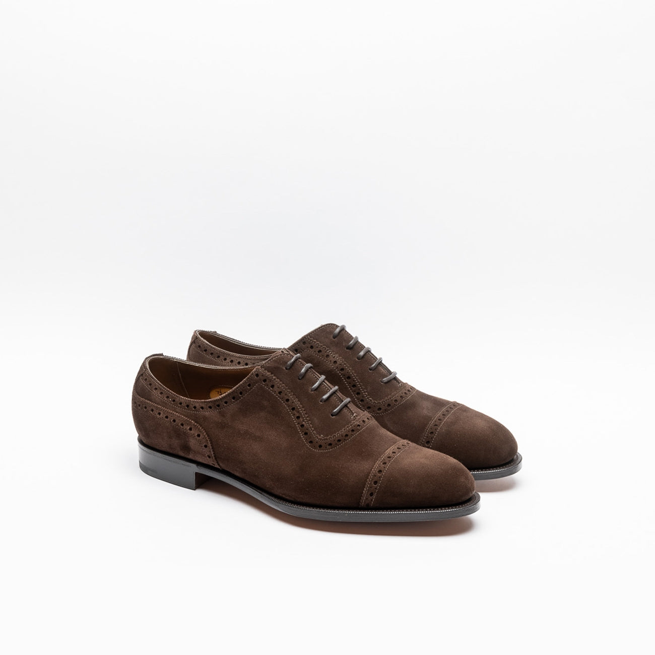 Stringata oxford Edward Green Canterbury in camoscio marrone