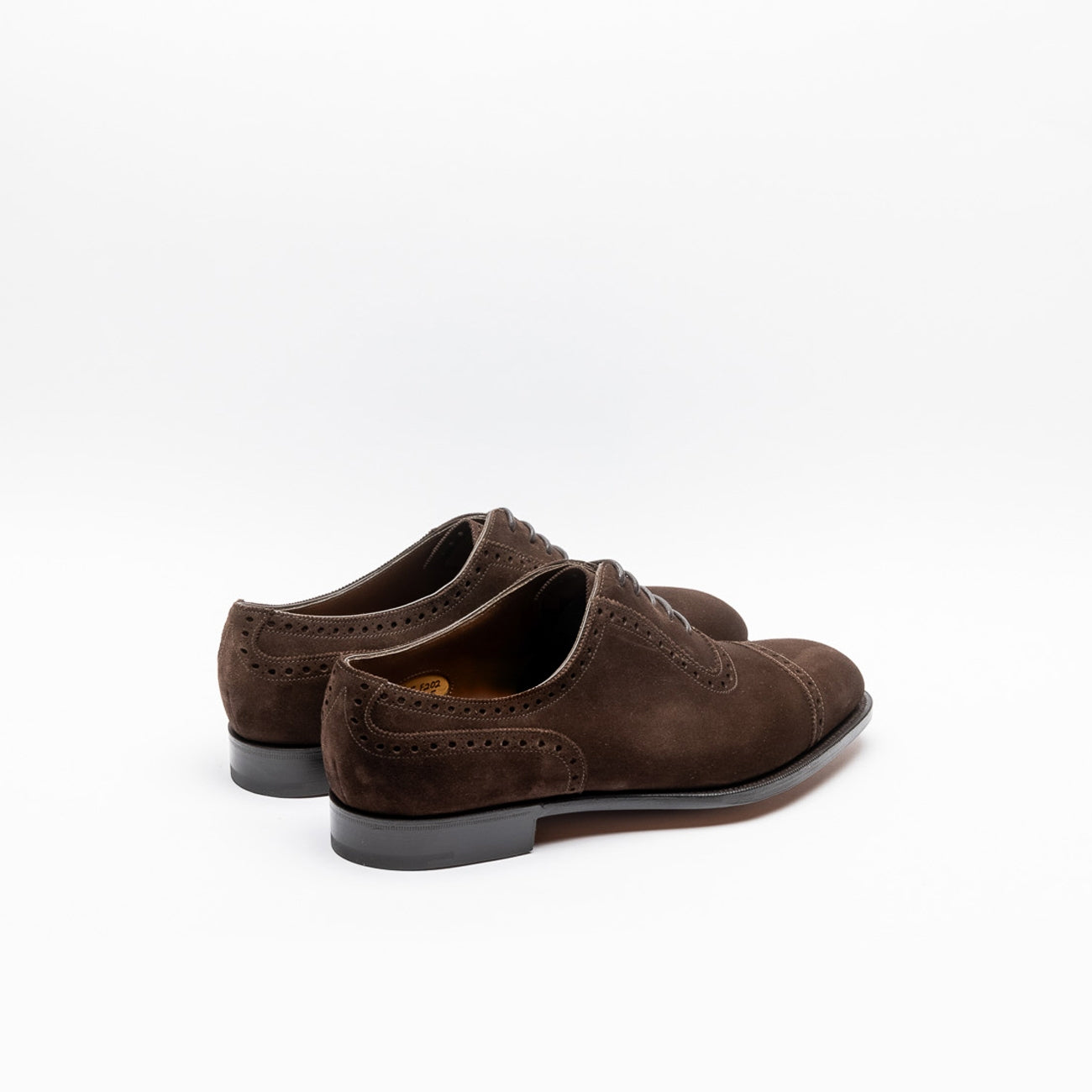 Stringata oxford Edward Green Canterbury in camoscio marrone